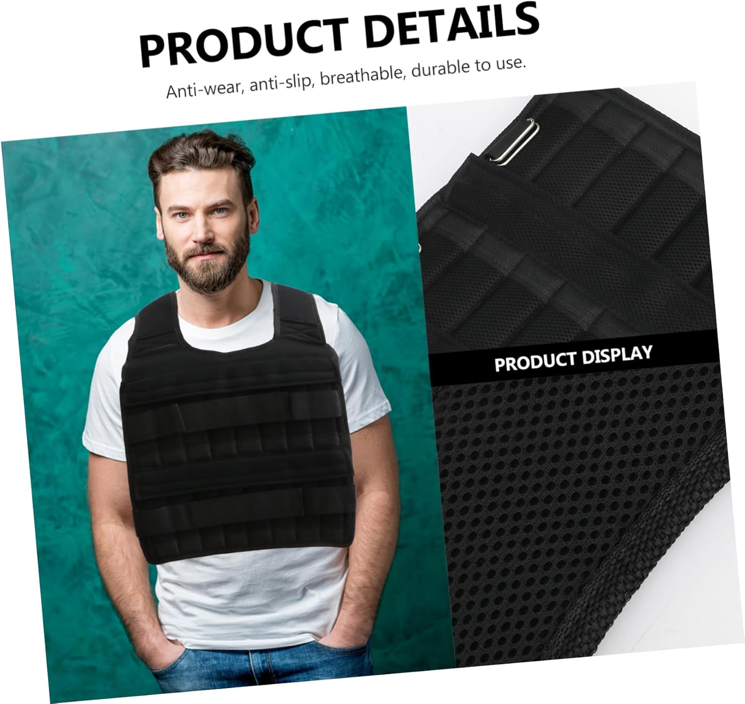 VANZACK 15kg Weighted Vest for Women Men Sports Weighted Vest Adjustable Workout Equipment