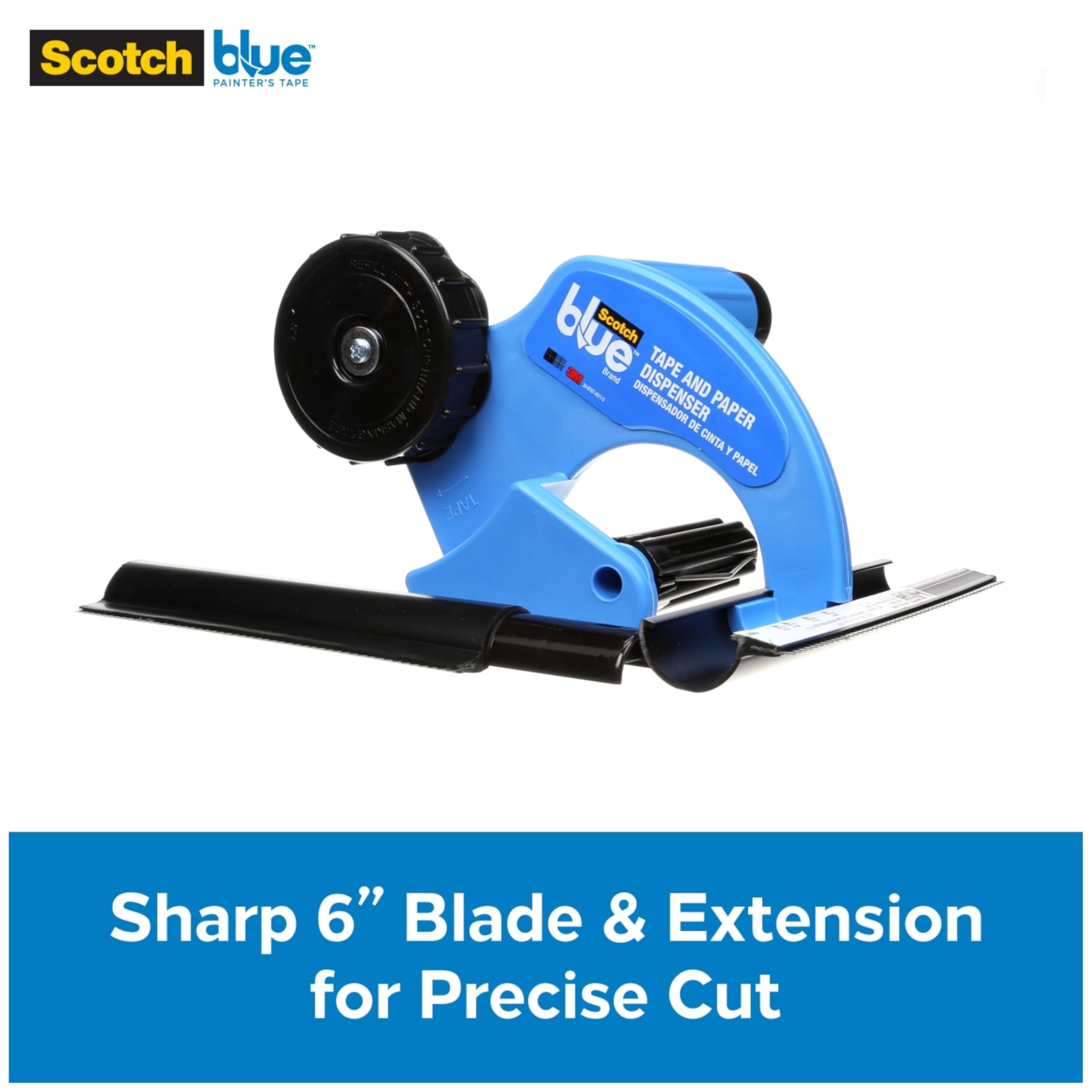 ScotchBlue 3M M1000 El Maskesi El Kapağı, Kapak Kağıdı için, Tüm Yapışkan Bant Genişlikleri için, Bıçaksız 1 Dispenser, Maskeleme Bandı ve Kağıt