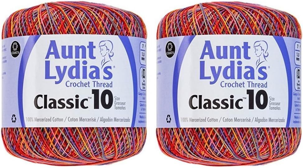 Aunt Lydia's Crochet Thread Variegated Size 10 (2