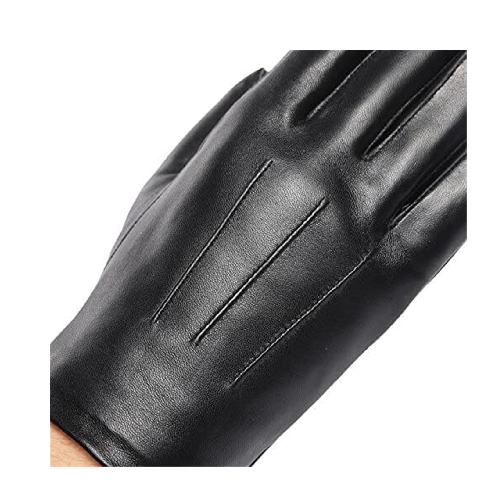 RUVOO Guanti Invernali Uomo Donna, Guanti In Pelle Da Guida E Da Ciclismo Da Uomo Guanti In Pelle Touch Screen Antivento E Caldi Guanti Invernali