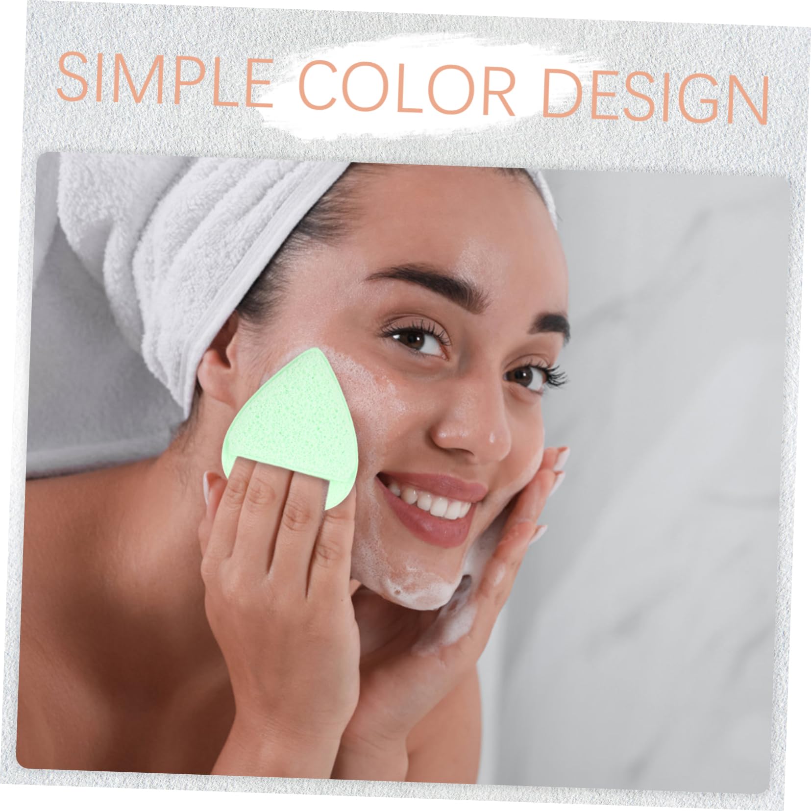 PERSELOSO 2Pcs Facial Cleansing Sponges Reusable Face Wash Scrubbers for Makeup Removal Deep Pore Cleansing Soft Durable Facial Sponges for Effortless Skincare Portable