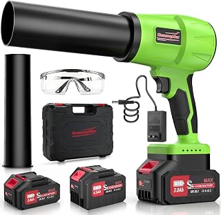 Brushless Cordless Leaf Blower with 2 Batteries and Charger