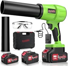Brushless Cordless Leaf Blower with 2 Batteries and Charger | 980,000RPM, Lightweight Handheld Electric Blower with Variable Speed for Lawn, Patio, Yard, Garage, Leaves & Dust