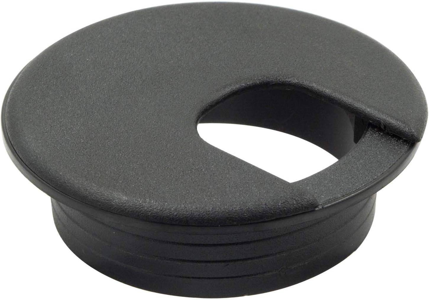 TOPETEK Computer Desk Grommet Kit - 2" Black Wire Organizer for Office Cord Management (6 Pack)
