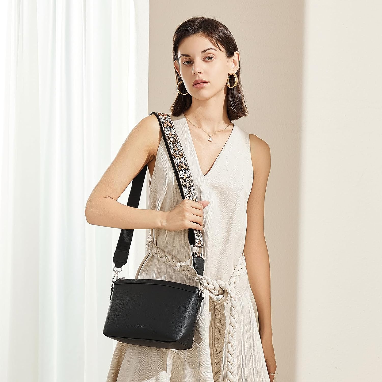 CLUCI Purses for Women Leather Crossbody Bags for Women Crossbody Purse Shoulder Bag for Women with Adjustable Strap - Image 2