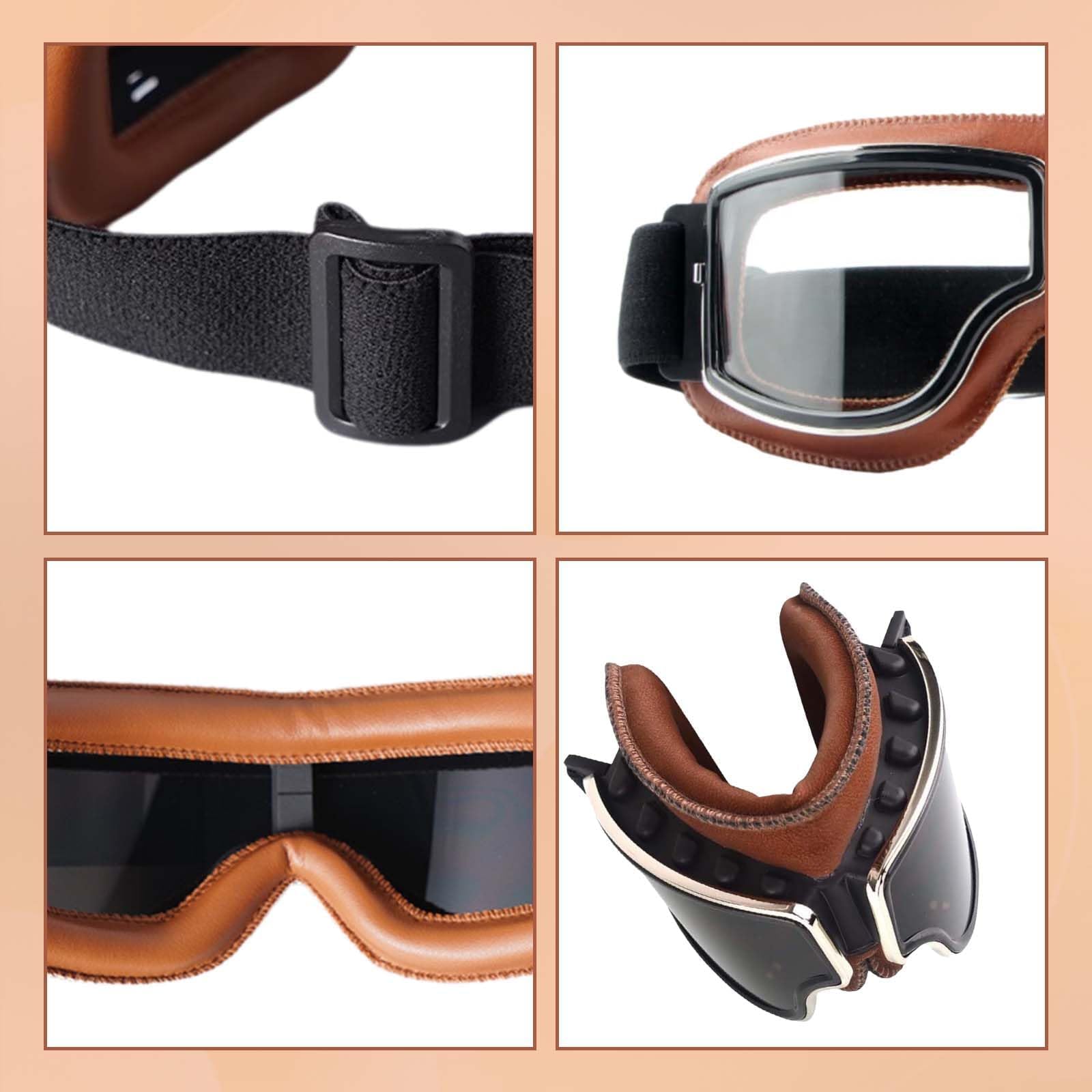 Mountainbike Brille,Winddichte Motorradbrille,Vielseitige Motorradbrillen,Retro Radbrille,Motorrad brillen,Helmbrille,Retro-Fahrradbrille,Motorradbrille,Motorradbrillen,Fliegerbrille