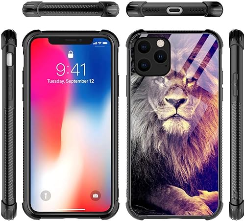 Miniatura 6 de CARLOCA Funda compatible con iPhone 13 Pro Max, funda de Lion Gaze para iPhone 13 Pro Max para hombres y niños, funda de TPU suave antiarañazos para