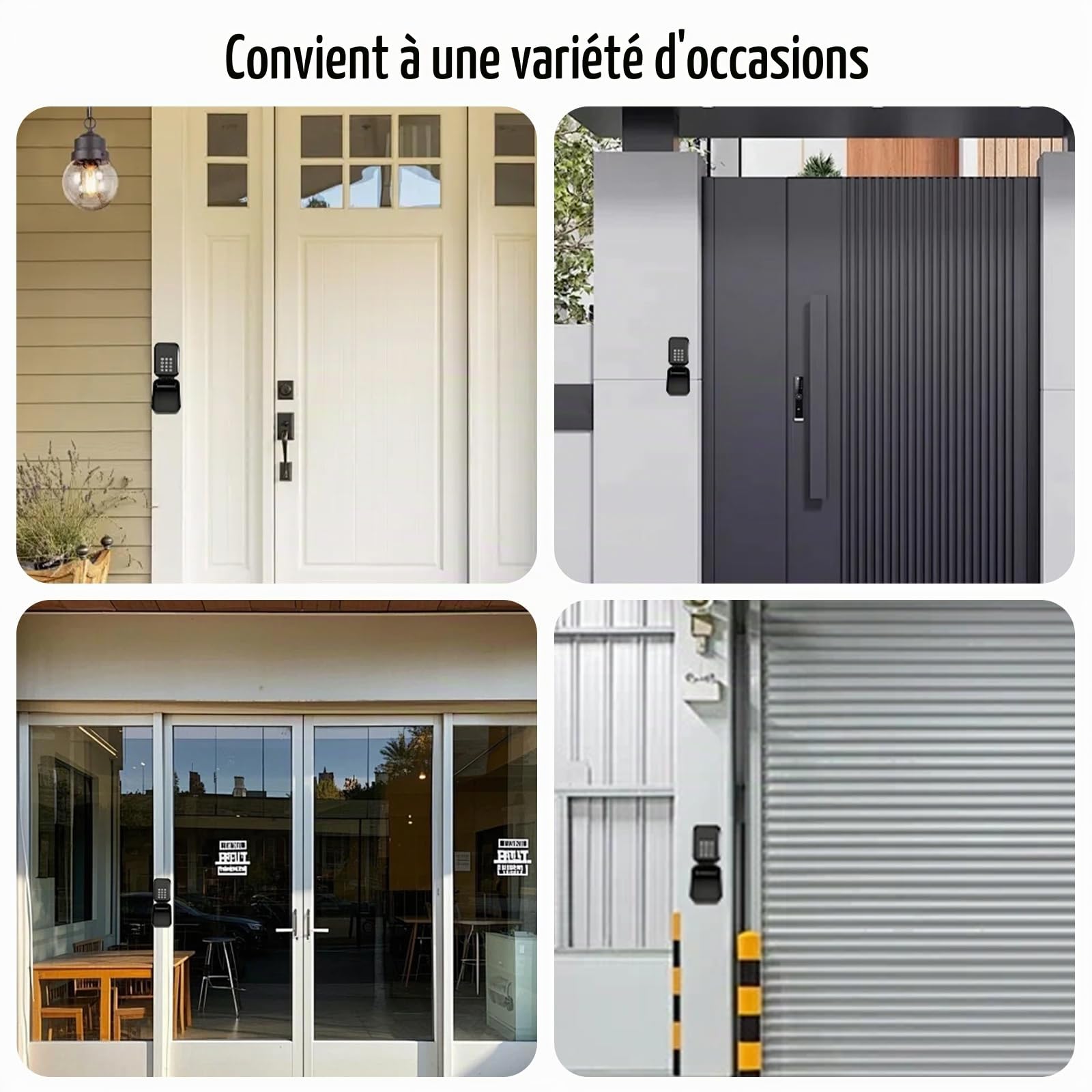 Boîte à Cléfs Sécurisée Exterieur, Boîte à clés Bluetooth avec application TTLock et code PIN à 12 chiffres, IP65 Étanche Boite, Boîte À Clés Murale Pour Airbnb, Agents Immobiliers Et Bureaux