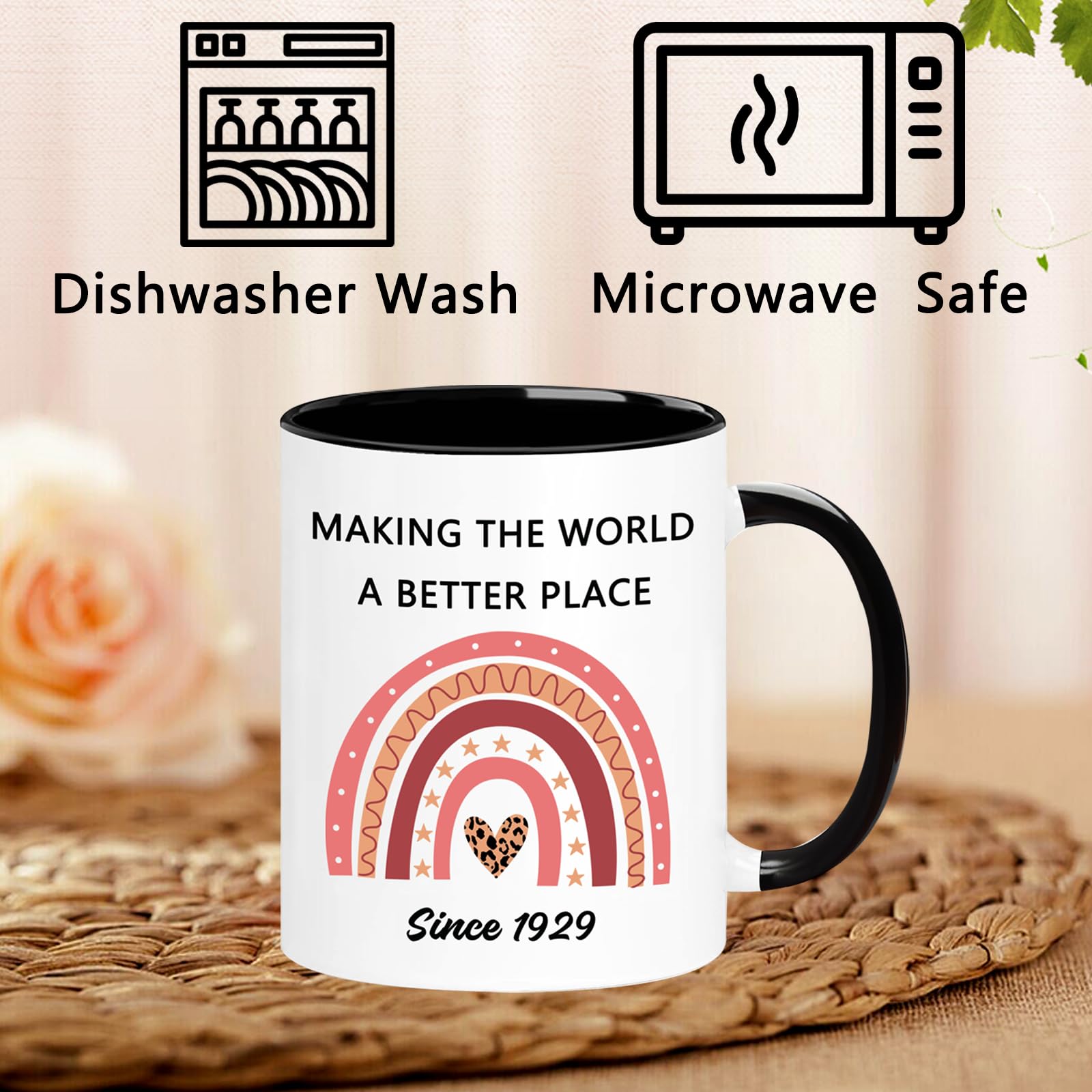 Tasse De 96e Anniversaire Pour Homme Et Femme, Cadeau D'anniversaire De 1929 Ans Pour Maman, Papa, Grand-mère, Grand-père, épouse, Mari, Oncle, Tante, Sœur, Meilleurs Amis, Collègues, Elle, Lui, 325