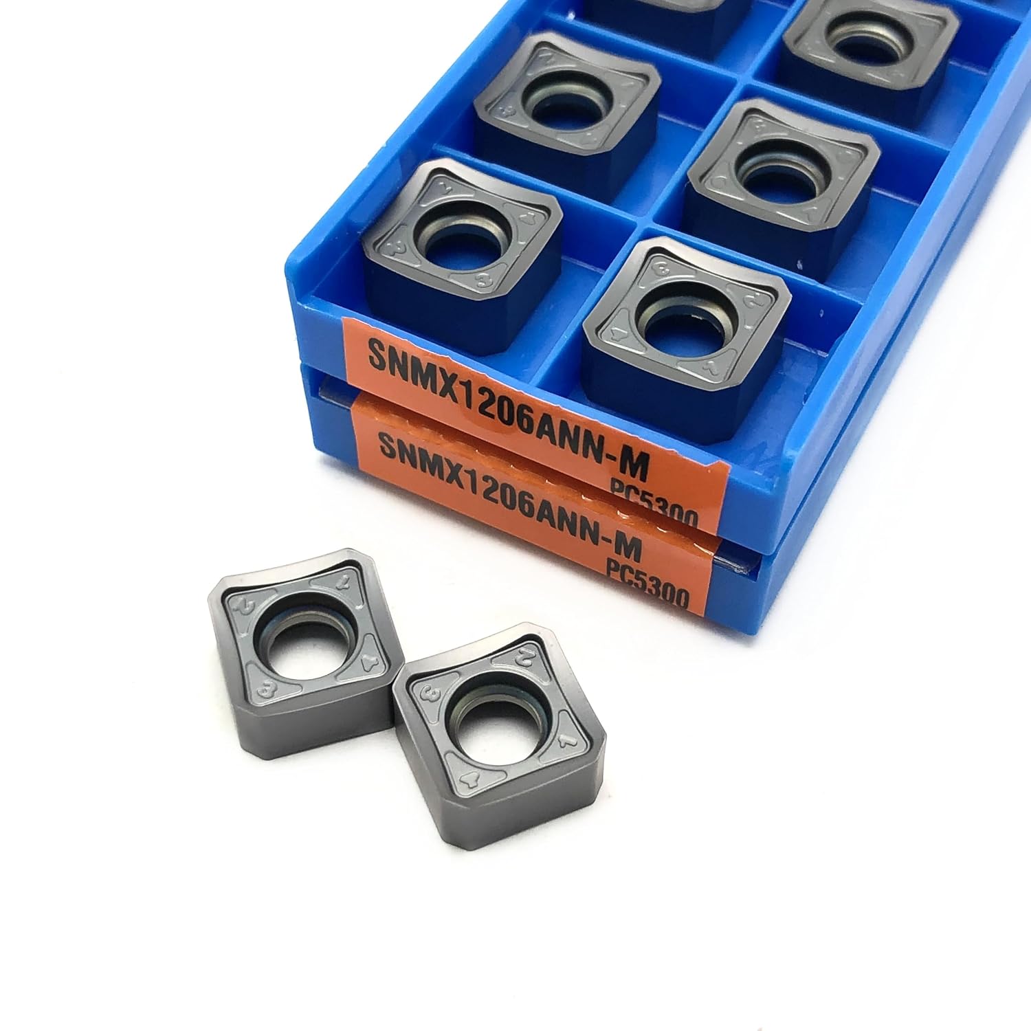 10pcs SNMX1206ANN-M PC5300 PC3700 Carbide Turning Inserts,Indexable CNC Lathe Replacement Insert for Processing Stainless Steel(SNMX1206ANN-M PC5300)