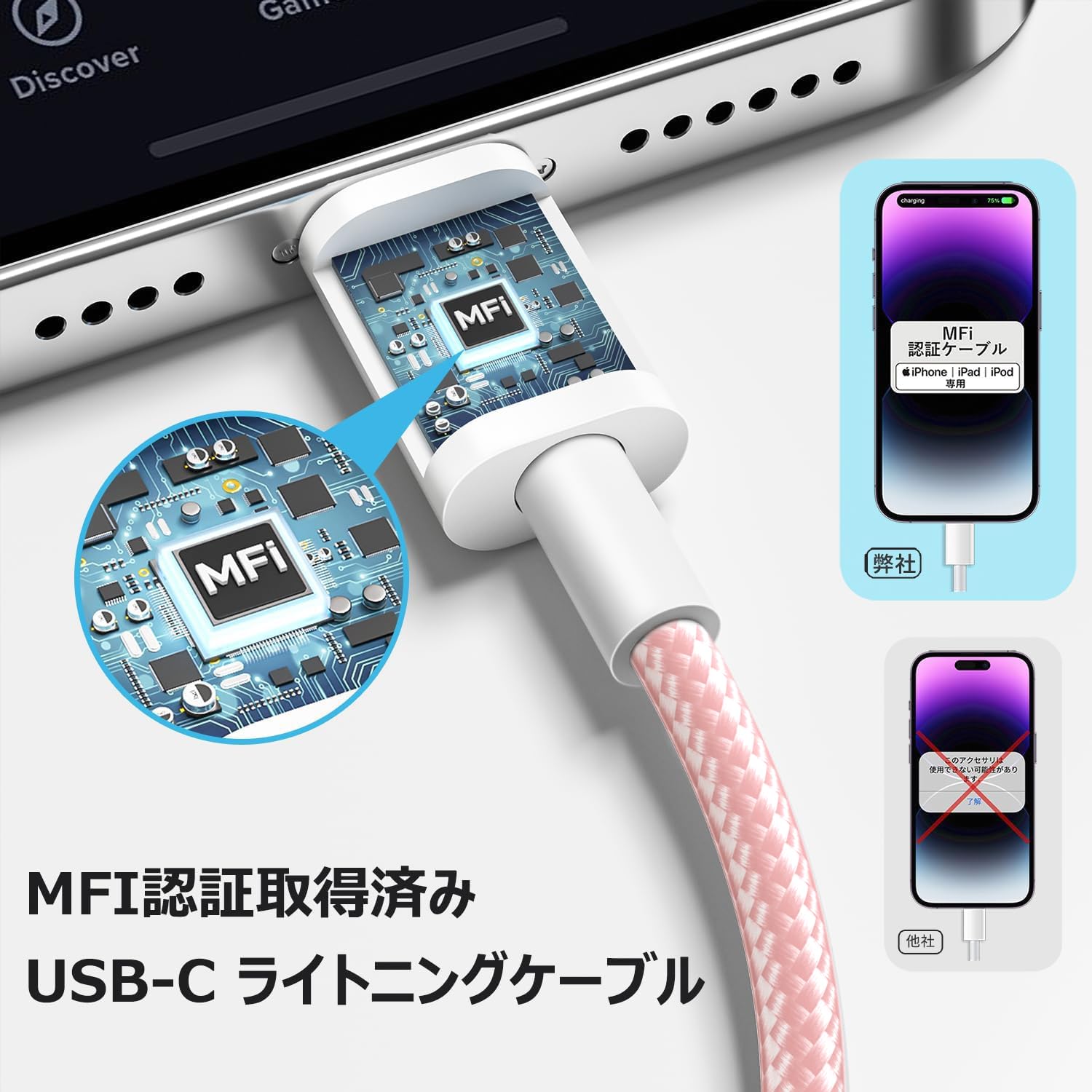 Amazon.co.jp: ライトニングケーブル タイプc【2025正規 MFi認証