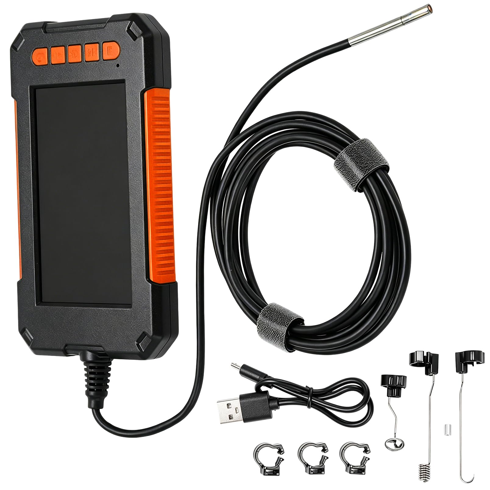 Endoscope Industriel avec câble Rigide de 5 m, caméra d'inspection de 8 mm