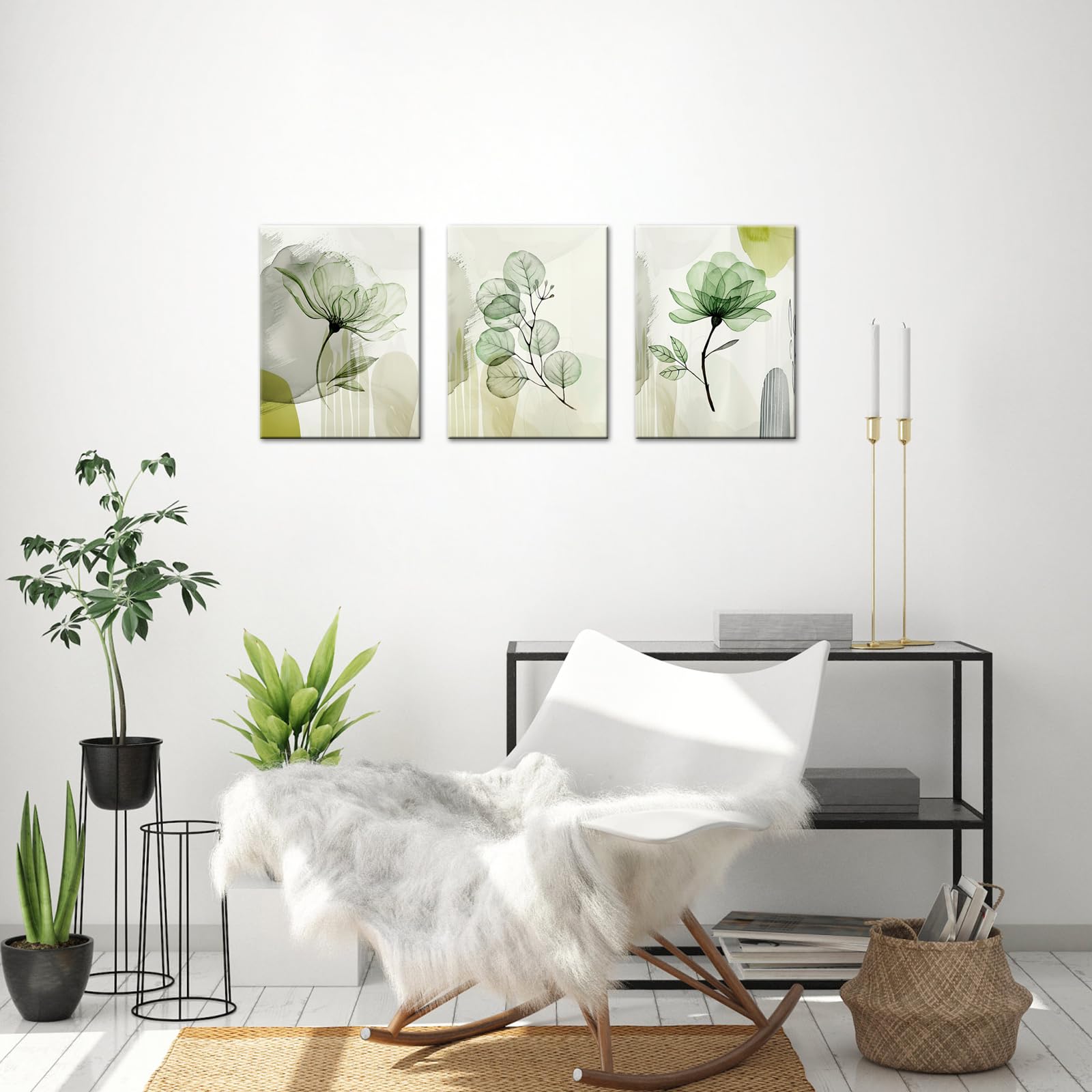 4-teiliger Leinwanddruck »Bunte Bäume« – Gerahmt, 30,5x61 Cm, Für Wohnzimmer, Büro & Mehr