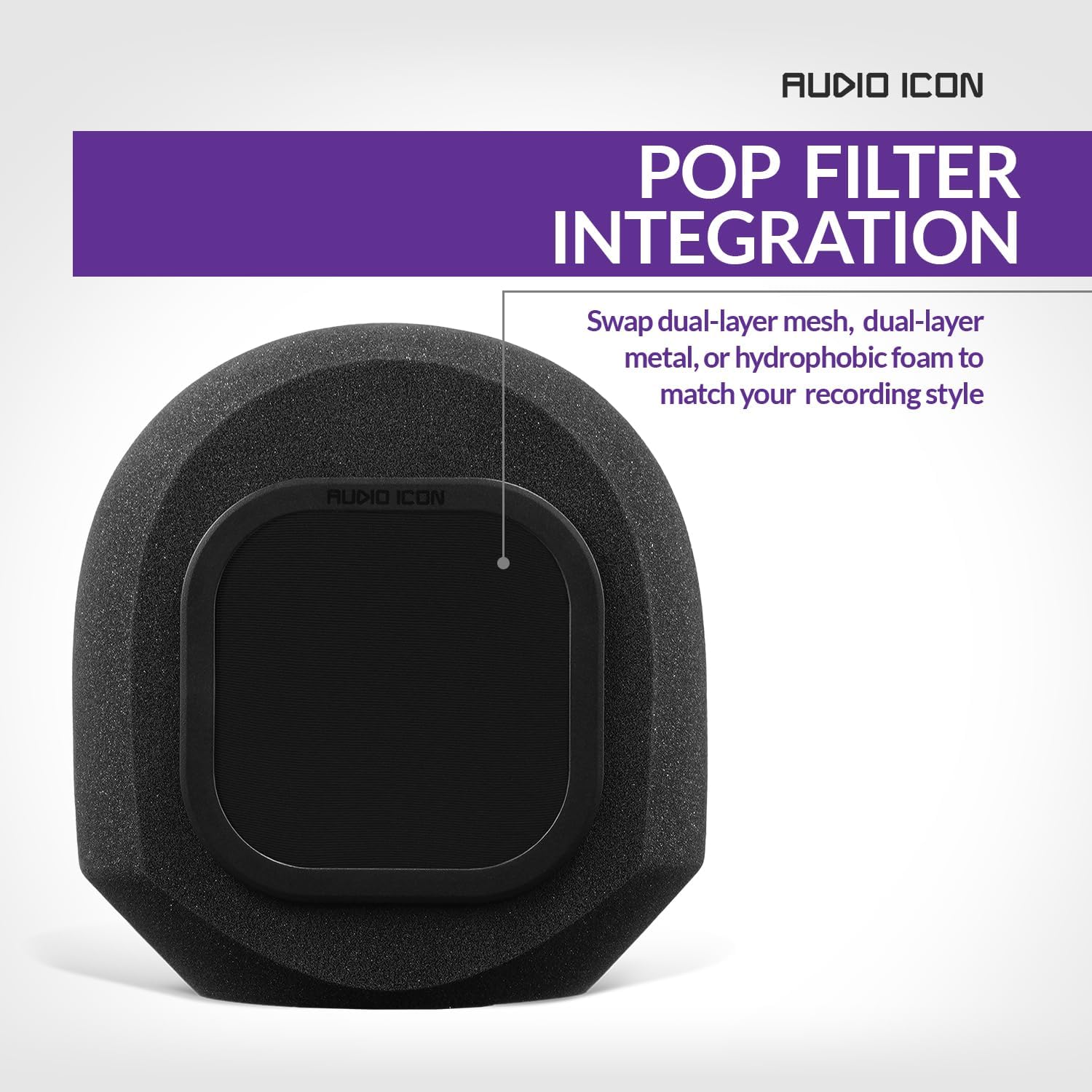 Soundbox Vocal Recording Isolation Booth | Portable Microphone Shield, Pop Filter for Studio-Quality Sound for Singing, Podcasting, Acoustic High-Density Foam Ball, Mic Soundproof Box (Classic Black)