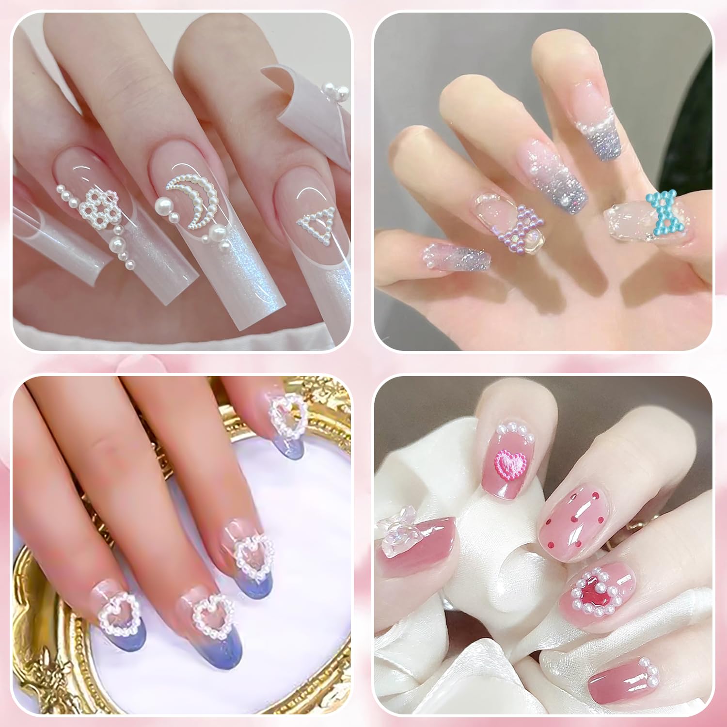 Amazon.co.jp: ネイルパーツ 3d ネイルパーツ パール ネイルパーツ 星