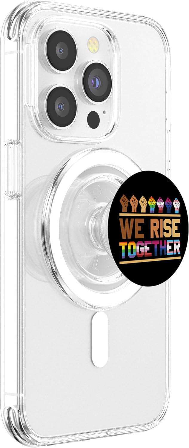 We Rise Together for a LGBT Gay Pride Black Lives Matter PopSockets MagSafe PopGrip for iPhone