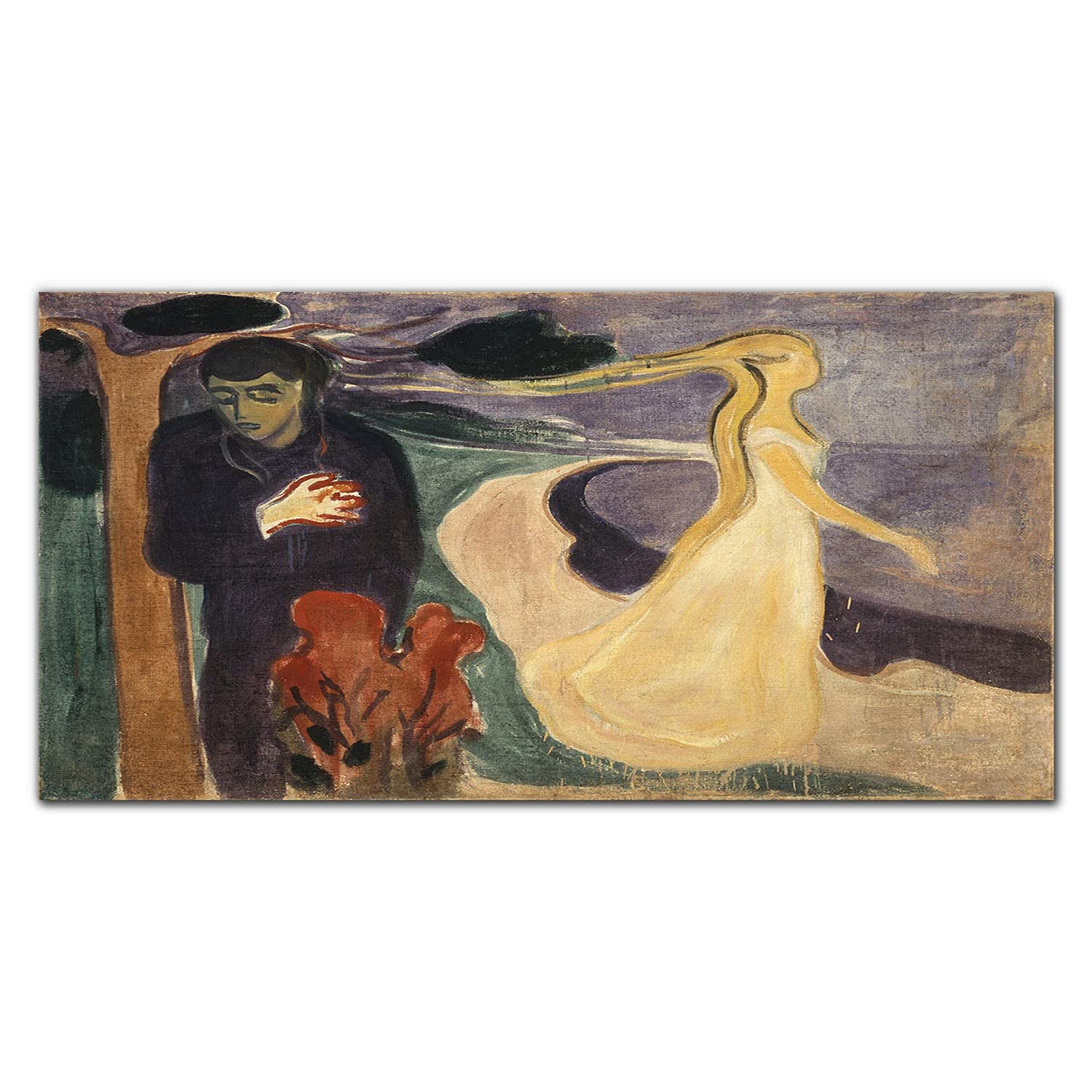 Crédence de cuisine en verre trempé 120x60cm avec design Edvard Munch