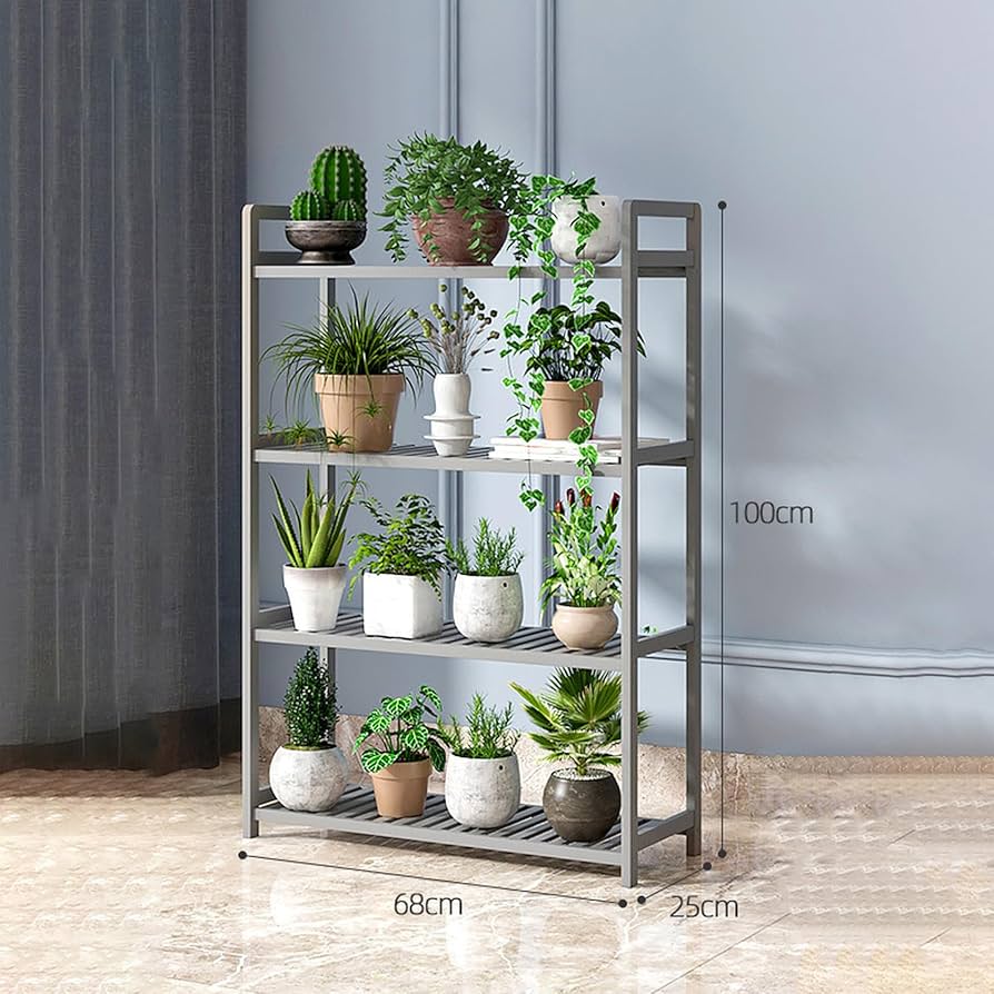 Amazon.co.jp: MJKQ9 フラワースタンド 竹製 観葉植物