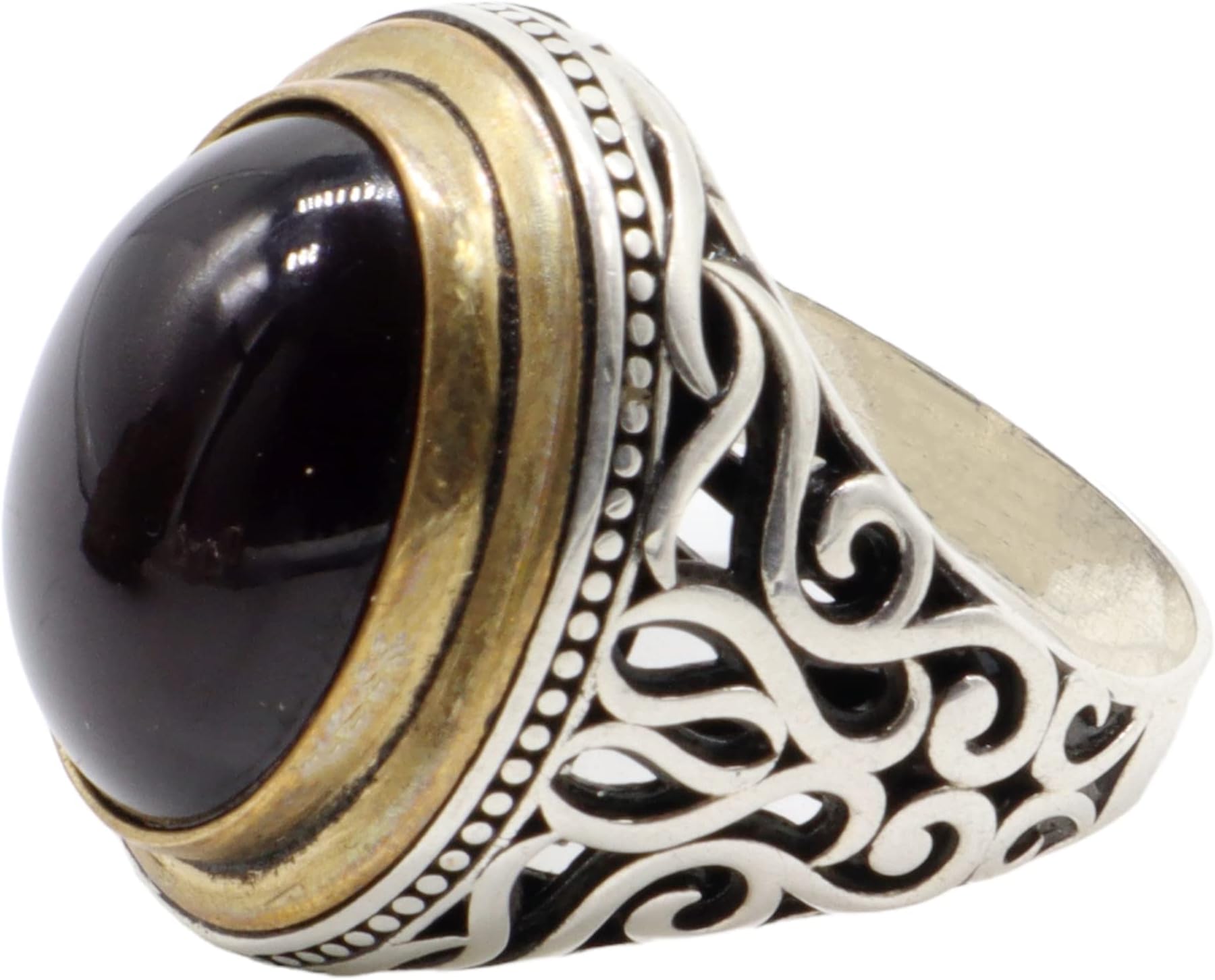 Silver Handmade Ring 925k Sterling Silver Black ONYX GemStone Ring Men's Ring - Black Stones - Outstanding Gifts for him gemstone Rings KOHI Ring- KCR018 (12)