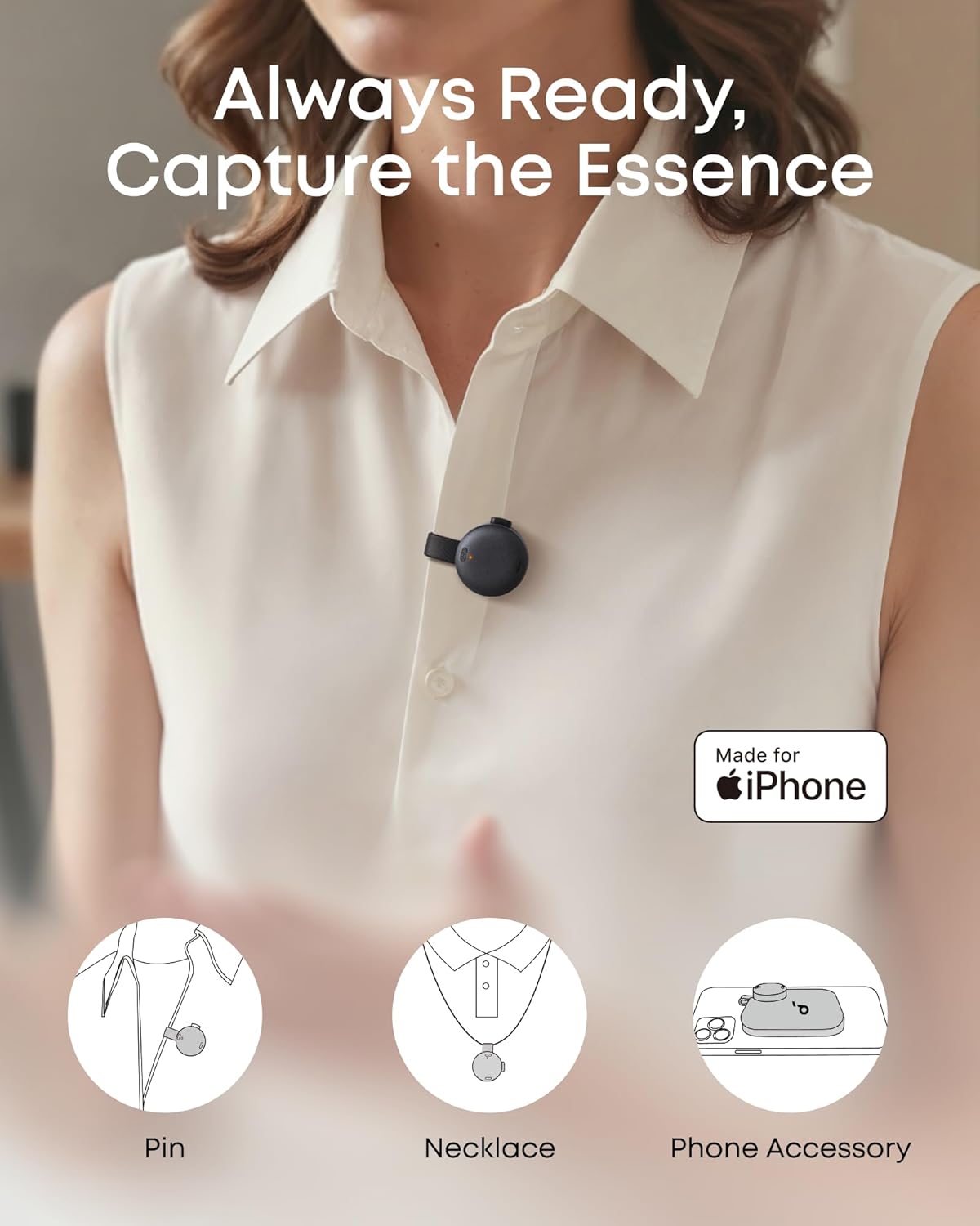 Soundcore V20i by Anker Open-Ear Headphones, Adjustable Ear Hooks Work by Anker, Portable AI Voice Recorder