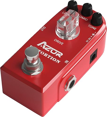 Vista 12 de AZOR Pedal ecualizador de ecualizador de 5 bandas para bajo eléctrico, aleación de aluminio True Bypass Eq bajo
