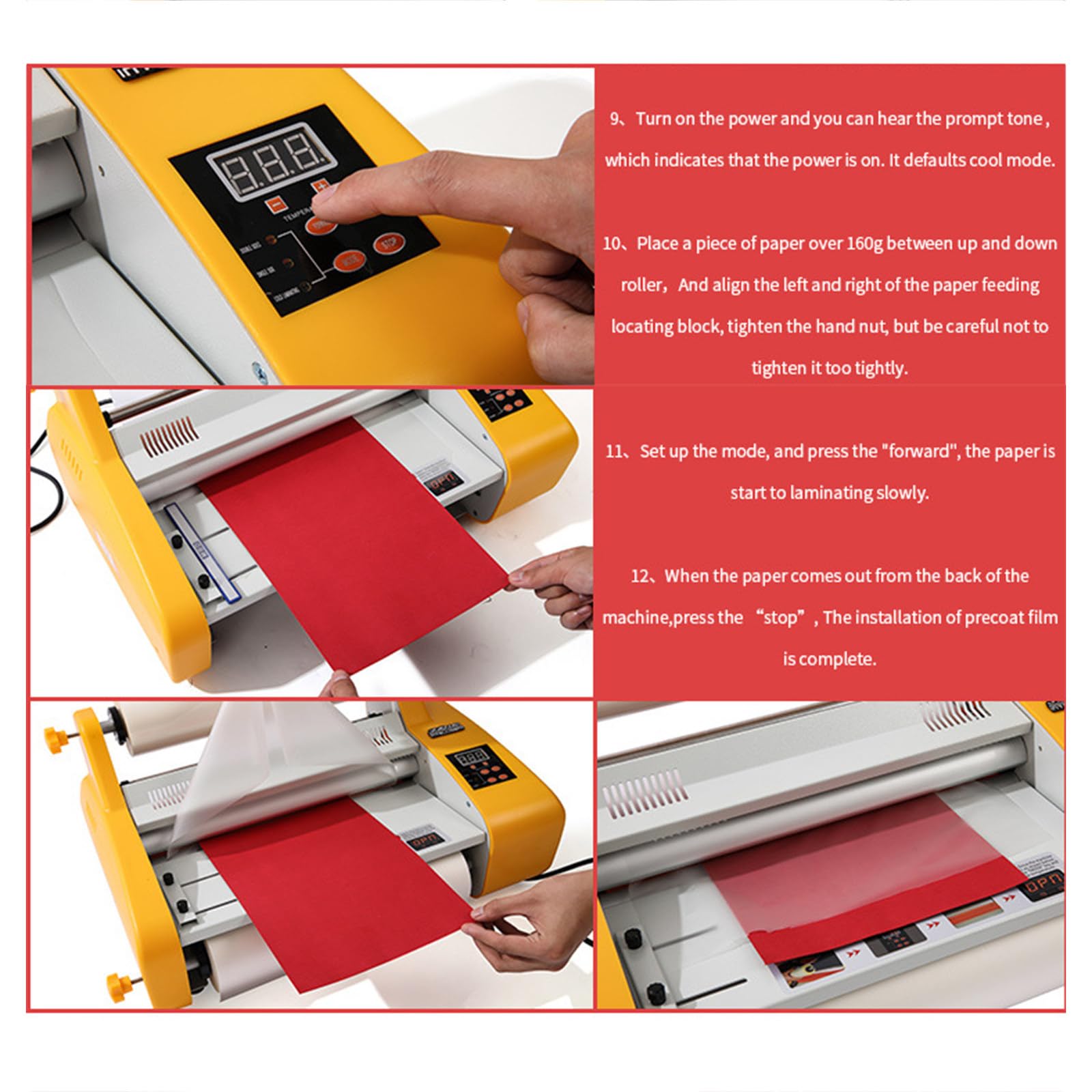 Laminatrice a freddo a caldo,formato A3,per ufficio, riscaldamento rapido,macchina di laminazione termica con display digitale mono e bifacciale, per uso commerciale scolastico