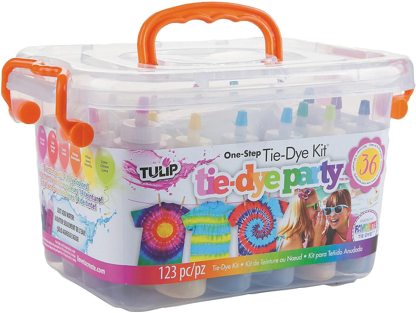 Tulip One-Step 14-Color Tie-Dye Boredom Buster Kit - Craft Supplies - 1 Piece