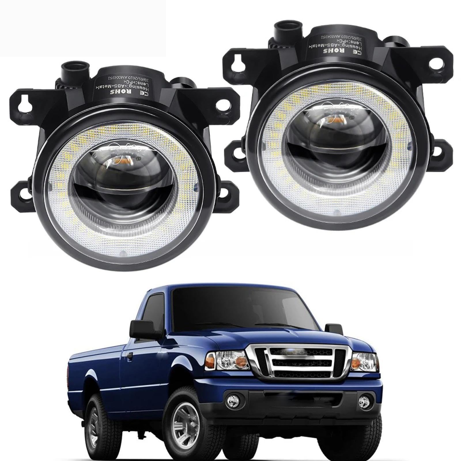 Mistlampen 2 X Samochód Prawy + Lewy Zespół Światła Przeciwmgielnego LED Angel Eye Światła Do Jazdy Dziennej DRL 30W H11 12V Dla Ranger 2005-2015