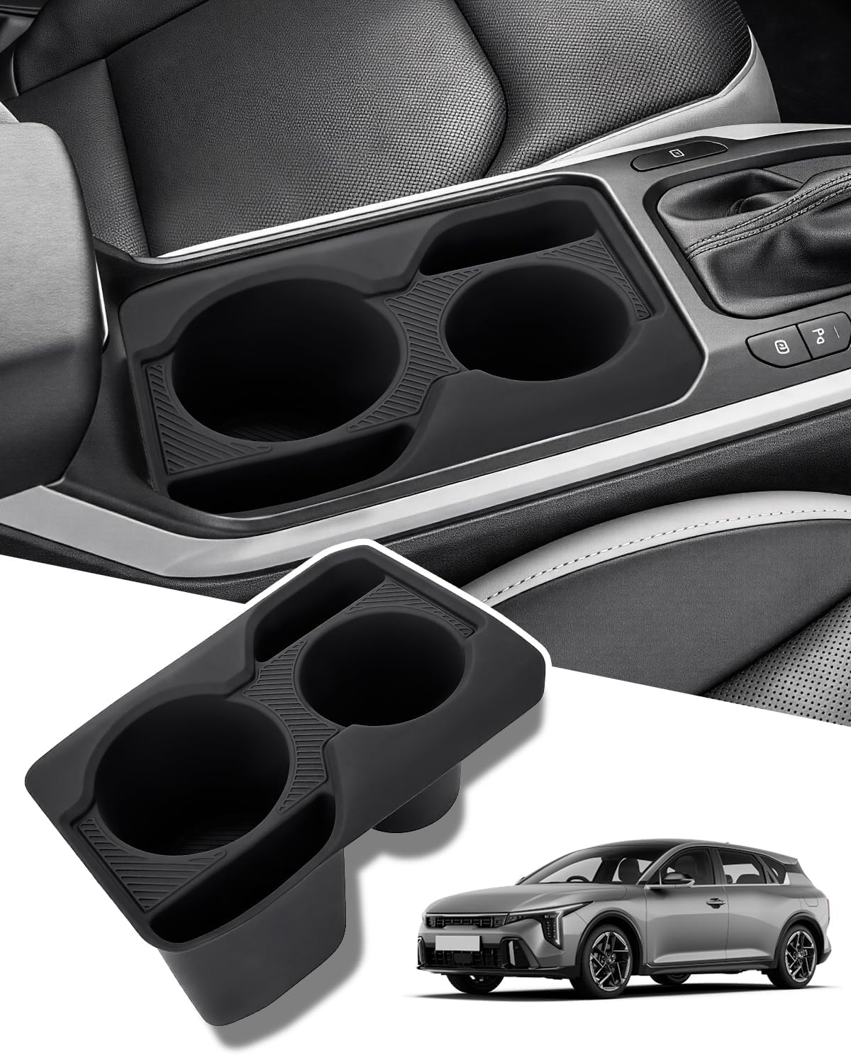 Silicone Cup Holder Inserts for 2025 Kia K4 2026 Accessories