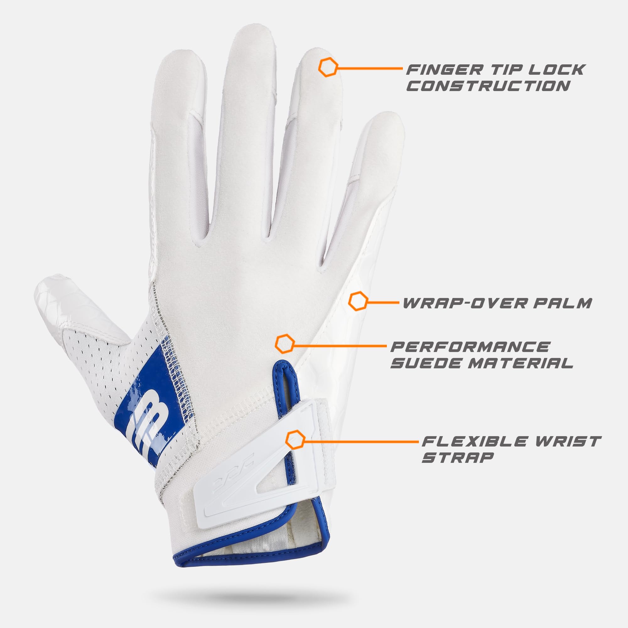 Grip Boost DNA 2.0 Fußballhandschuhe mit technischem Stab – Erwachsenengrößen