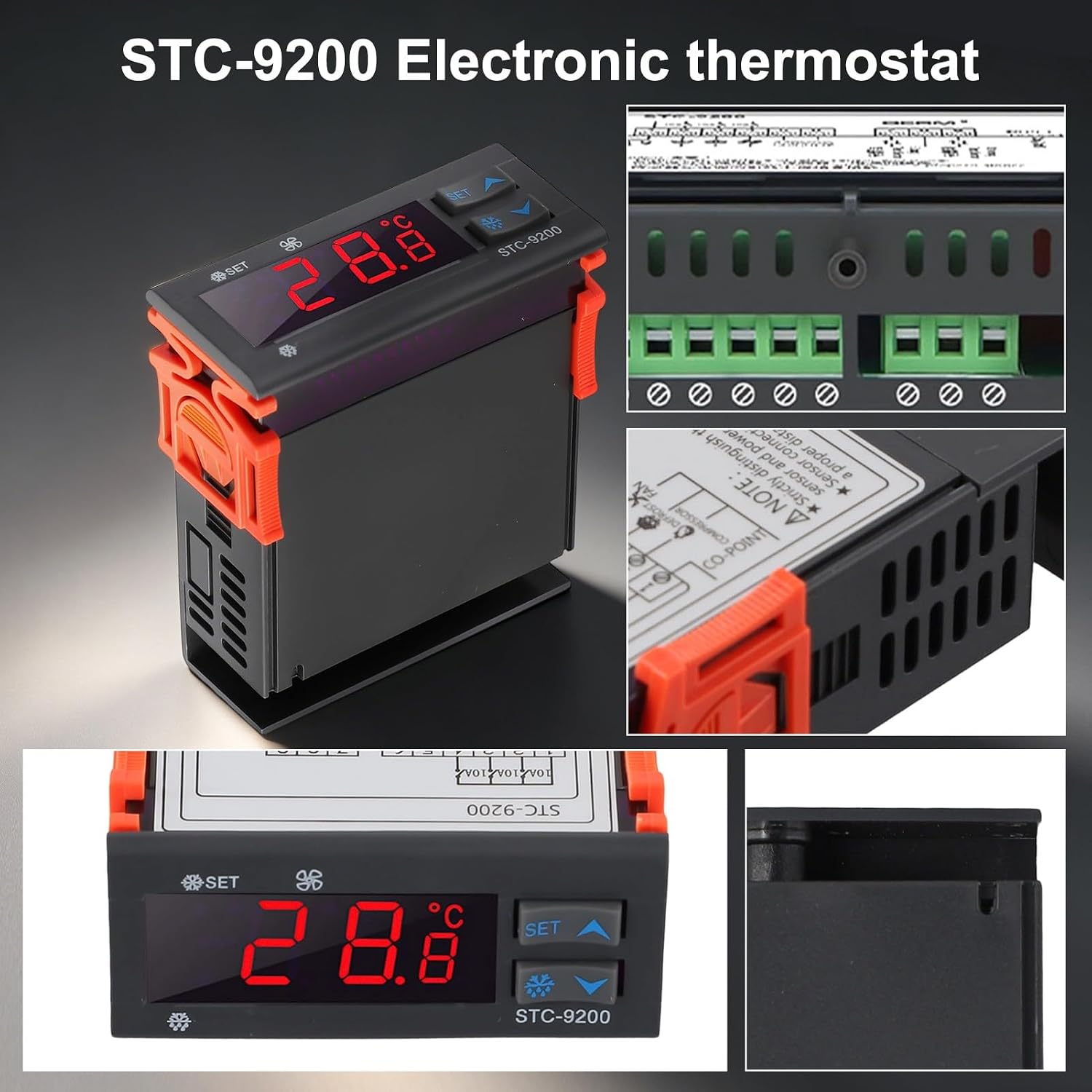 STC-9200 Digital Temperature Controller, 3-Relay Refrigeration Defrost Fan Thermostat for Cold Storage & Commercial