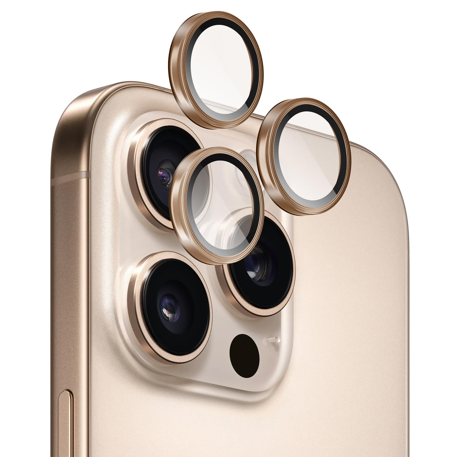 GRIPP 3N1 Focal Camera Lens Protector for iPhone 16 Pro & iPhone 16 Pro Max (2024) | 9H Anti Scratch Crystal Clear HD Glass with Aluminum Alloy Lens Camera Ring Cover Film - Gold (B0DGQLB5NW) Amazon Price History, Amazon Price Tracker