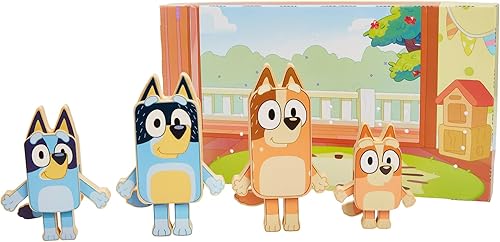 Miniatura 3 de Bluey Figuras de personajes de madera  4 figuras de madera coloridas  Certificado FSC para niños de 3 años en adelante