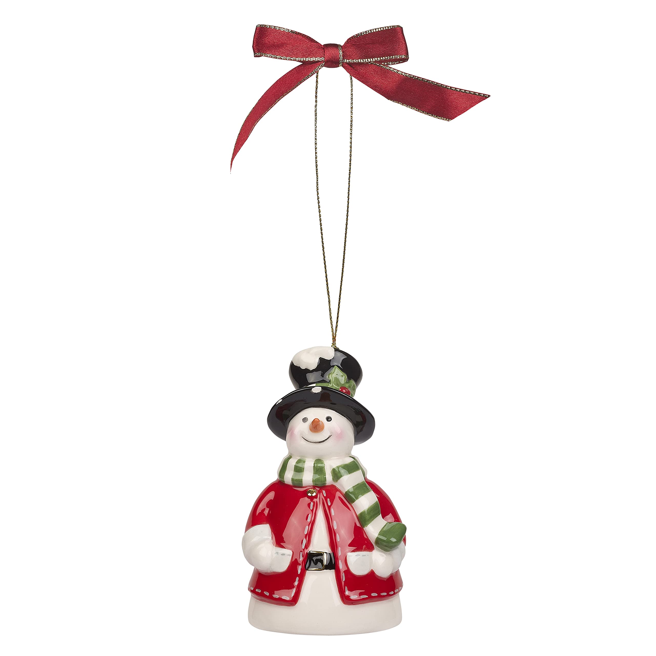 Spode Snowman Bell Ornament Size 1