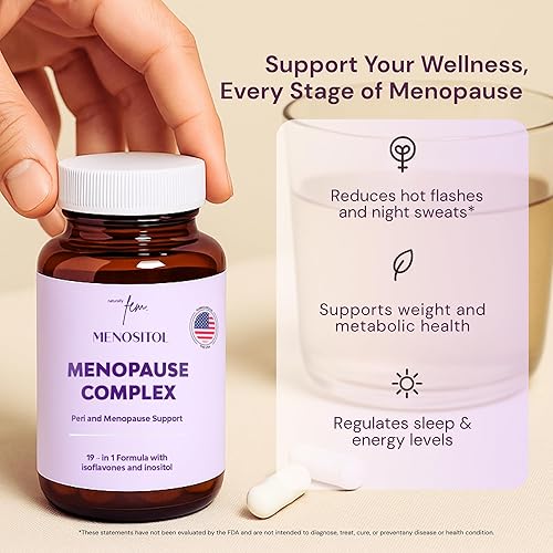 Miniatura 3 de Inositol FEM Menositol 19 en 1 60 cápsulas, suplementos de perimenopausia y menopausia para mujeres pérdida de peso con mio-inositol, D-chiro e