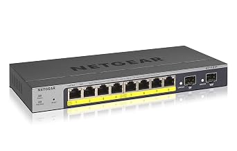 NETGEAR GS110TPv3 8-Port Gigabit PoE+ Ethernet Smart Managed Pro Switch with 2 SFP Ports and Cloud Management