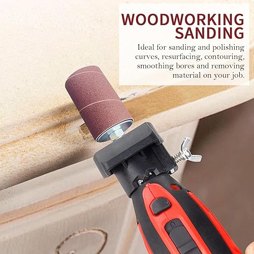 Miniatura 4 de Socpuro Kit de tambor de lijado de prensa de taladro de 20 piezas, grano 80120, bandas de lijado de goma para carpintería