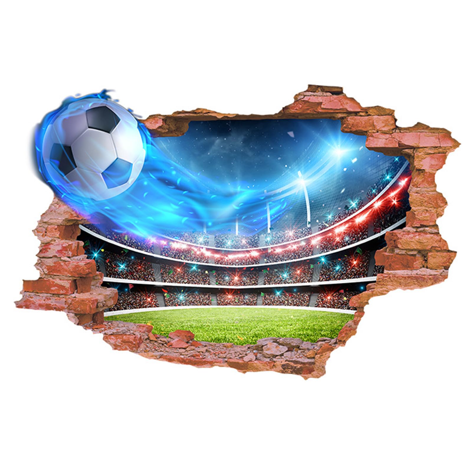 Decorazione Cameretta Bambini Adesivo Da Parete 3D A Forma Di Pallone Da  Calcio - Dimensioni 45x50 Cm, Rimovibile, Per Cameretta Bambini Sticker  Cameretta Bambini Football, image size:1600x1600