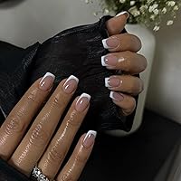 Vista 9 de 30 Uñas Postizas de Punta Francesa Negra a Presión, Uñas de Almendra Cortas para Presionar, Uñas Postizas Cortas en Forma de Almendra, Uñas