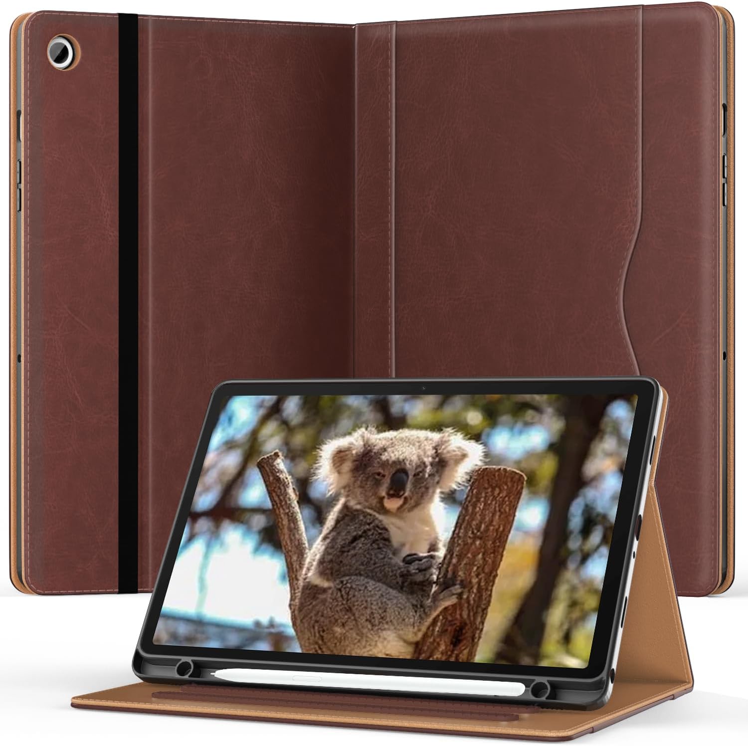 Housse Portefeuille Rotative 360° Pour Galaxy Tab A9 Plus/A9 - Cuir Synthétique, Support