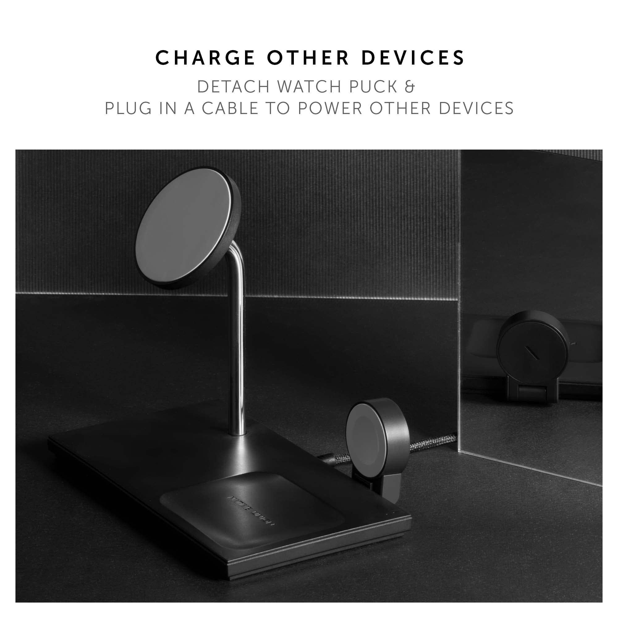 Native Union Snap 3 w 1 magnetyczna ładowarka bezprzewodowa – do iPhone Air, 17, AirPods Pro i Apple Watch, zdejmowany pasek do zegarka ze złączem USB-C, regulowany kąt i dyskretny wyświetlacz LED