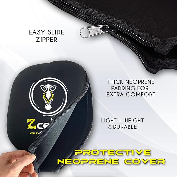 ZCEBRA Raquette de Pickleball Composite - Raquette légère en fibre de verre noyau en panneau d'abeille polypropylène texturé - Paddle Premium ZGECKO - 4
