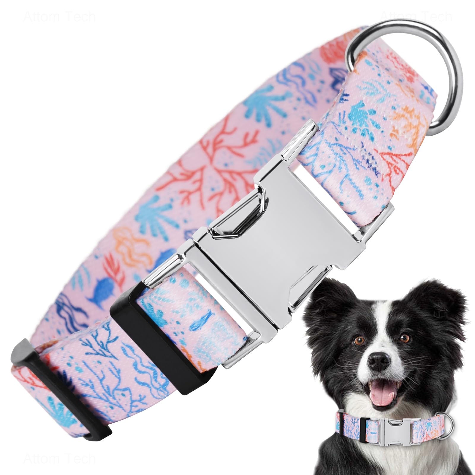 Hundehalsband Verstellbar – Galaxie-Muster, Schneller Verschluss, Für Mittelgroße Bis Große Hunde