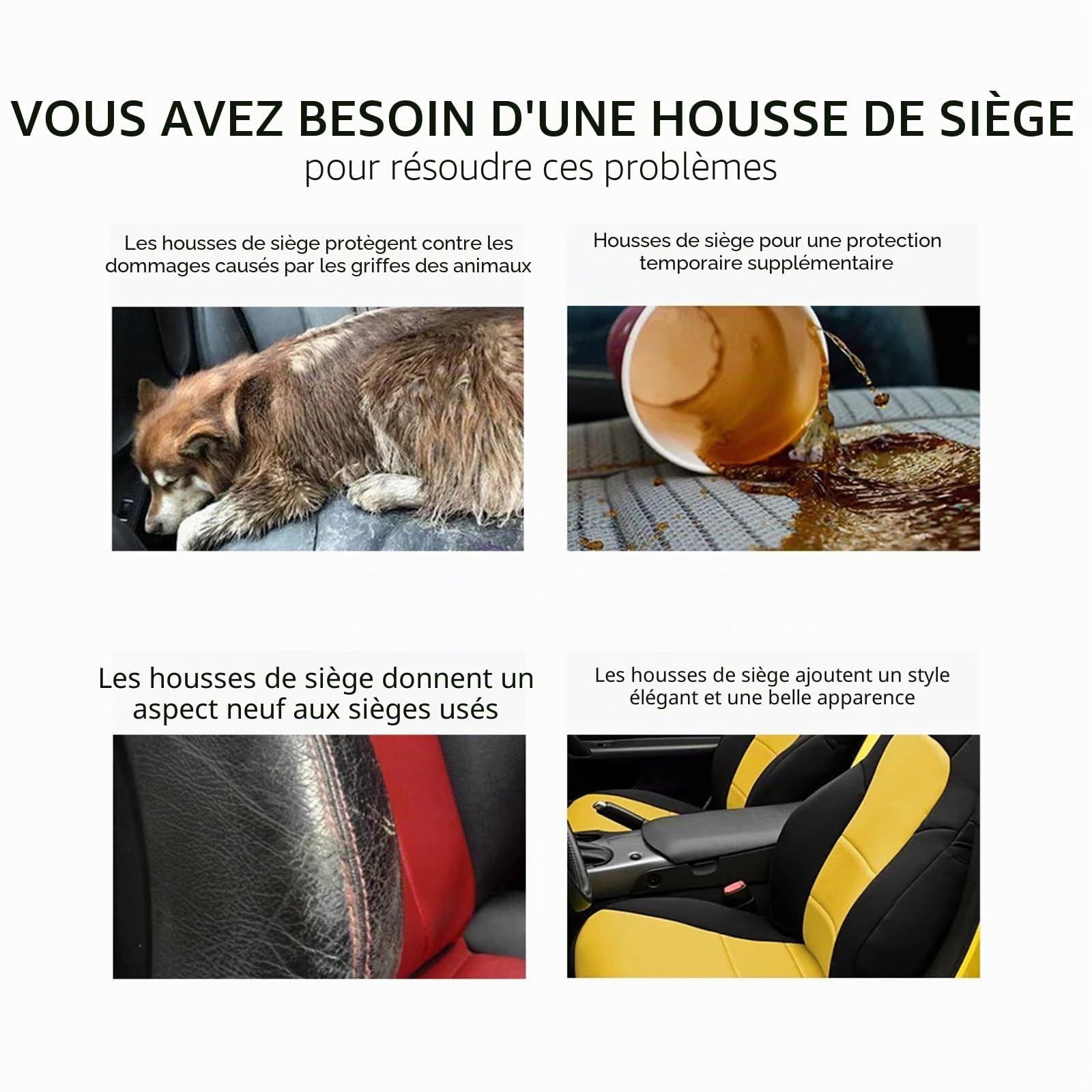 2 Housses de siège Auto, pour Renault Zoe 2019-2023 2024 Convient à Toutes Les Saisons Facile à Installer Siège Auto Respirant Antidérapant,A Beige