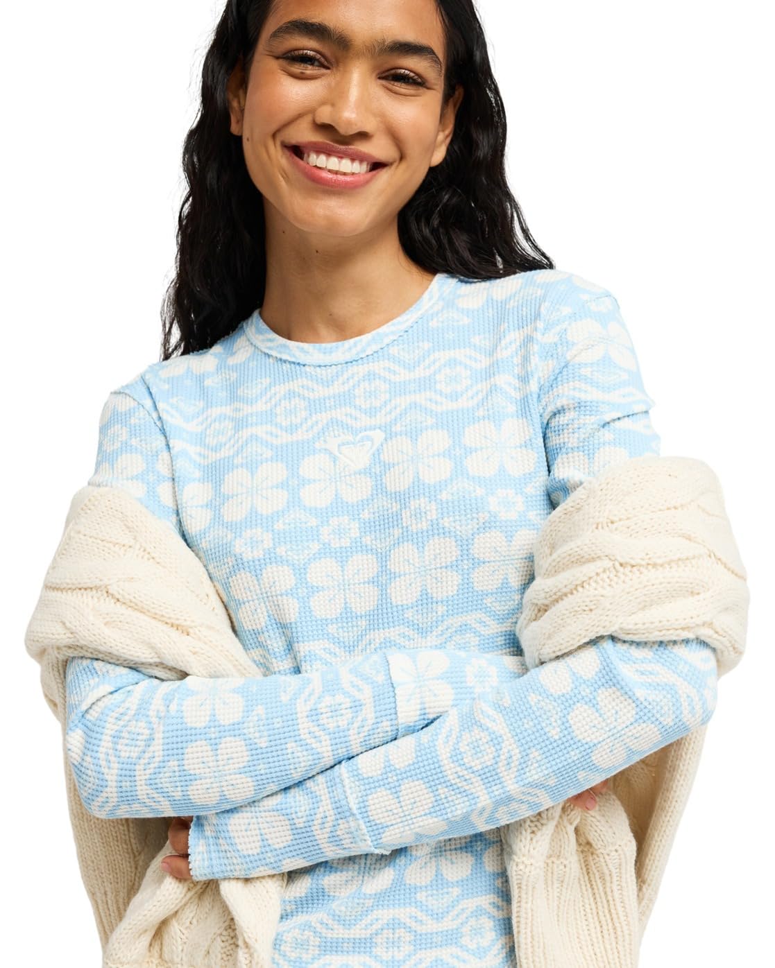 Roxy Snowflake Jam - Langärmliges Oberteil - Frauen - XS - Blau.