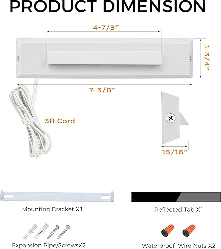 Miniatura 7 de CLOUDY BAY Paquete de 6 Luces LED de bajo voltaje de 12-24 V para escalones al aire libre, 2.5 W, luz elevadora de escalera, accesorios de
