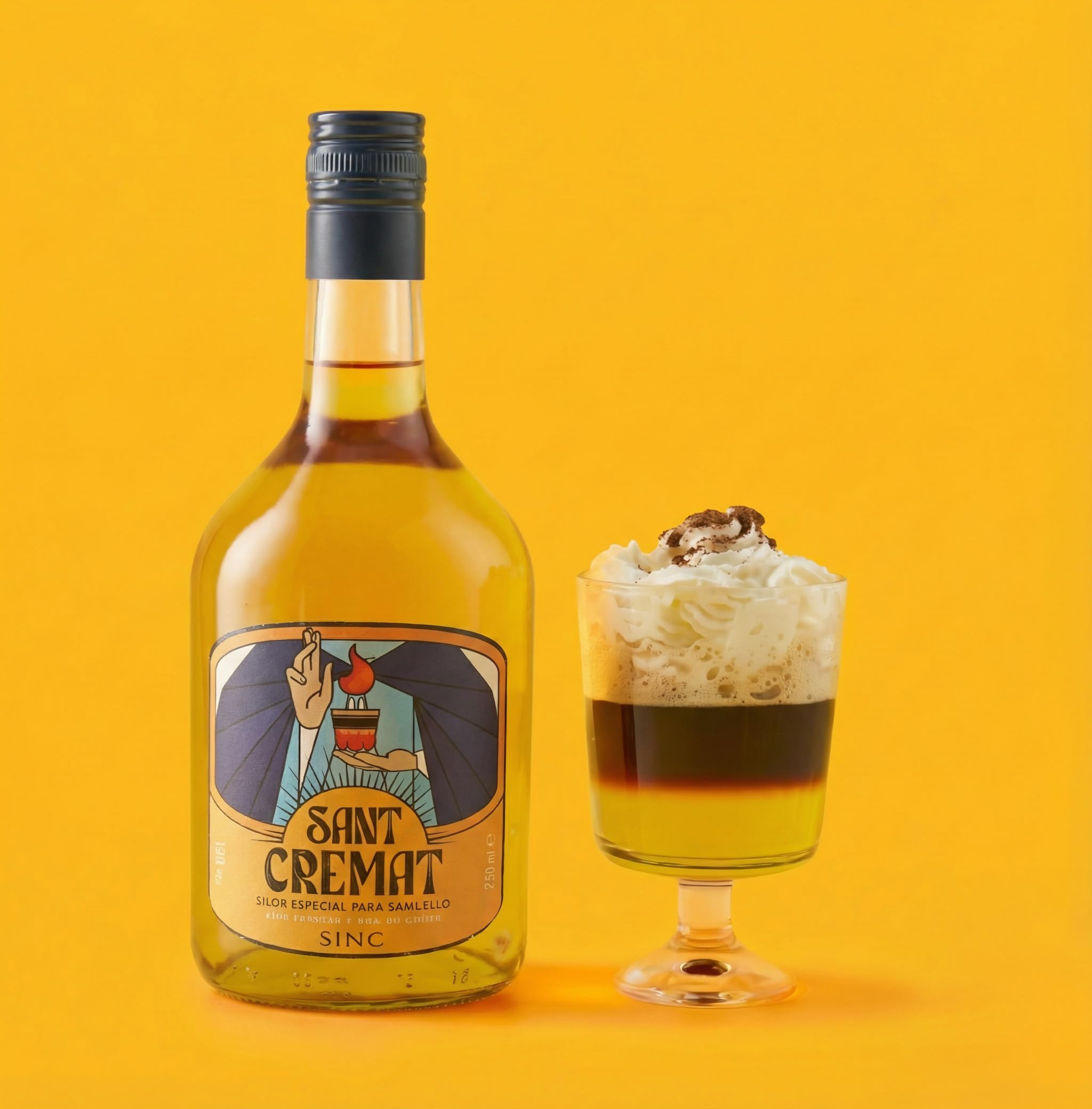 Sant Cremat Pack 2 – Licor para Cremaet y Carajillo | Ron, Canela y Limón | Licor especial cremaet para mezclar con Café Listo para Usar | Medalla de Oro CINVE 2024 | Tradición Valenciana