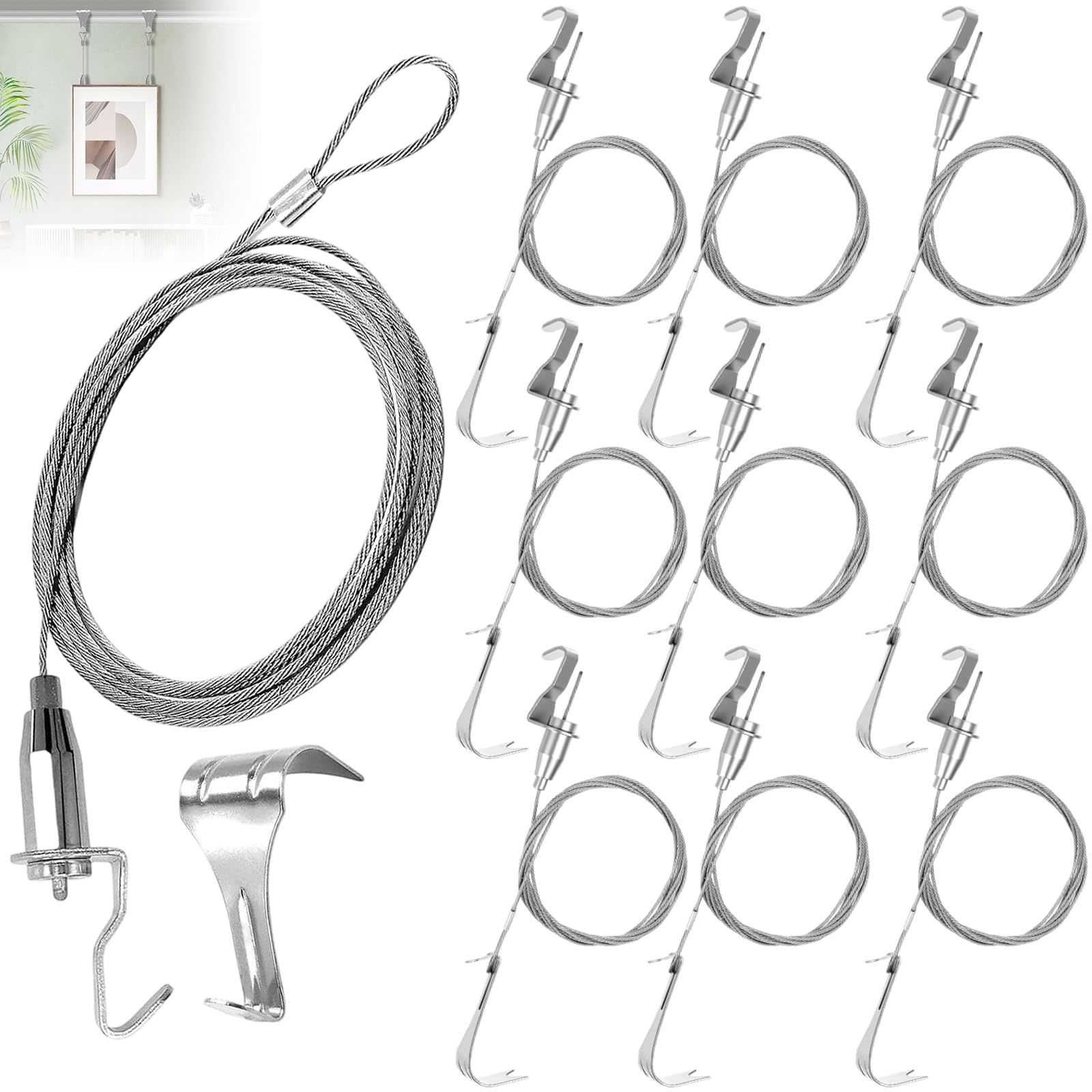 Cimaise tableau pour salon : suspendez vos lampes lumineuses et photos