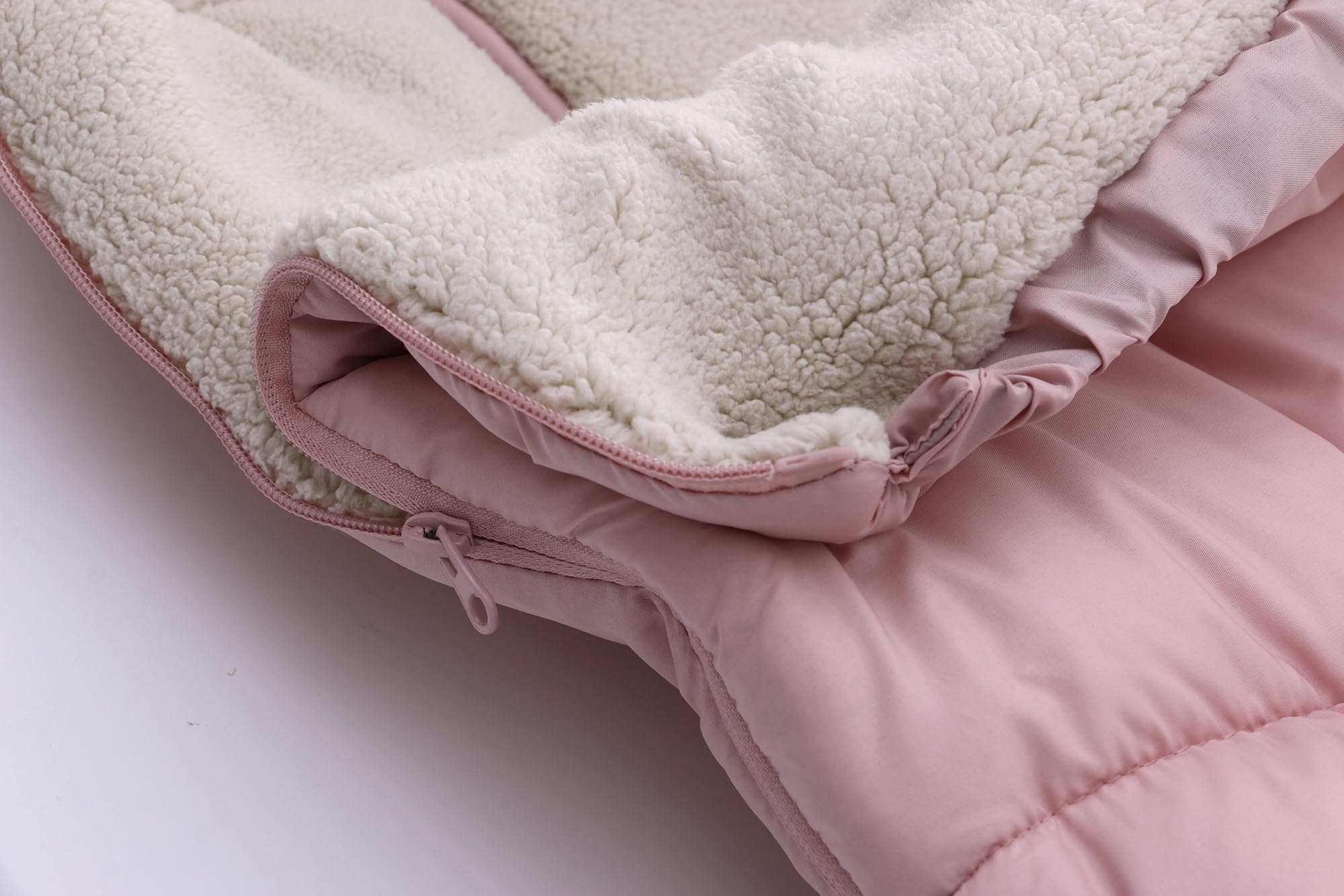 Miracle Baby Sacco Nanna Invernale per Passeggino, Sacco a Pelo Riscaldante con Copertura Impermeabile Antivento Antifreddo Staccabile, Ispessito e Velluto, Staccabile, Rosa