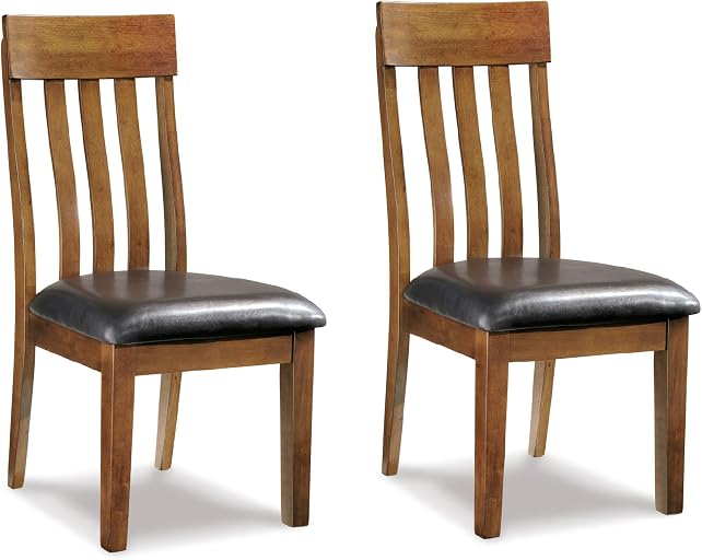 Signature Design by Ashley Ralene Rake Back 19" Dining Room Chair 2 Count, Medium Brown
